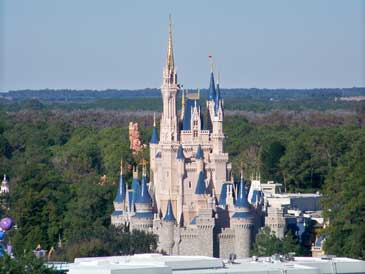 view of Cinderella Castle from the Contemporary Resort