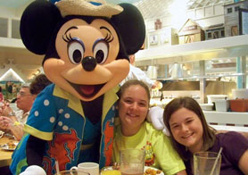 Mack and Sue with Minnie Mouse at Disney's Beach Club Resort