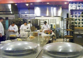 The windows at The Boardwalk Bakery allows you to watch the action in the kitchen.