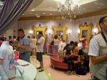 Inside the salon at the Bibbidi Bobbidi Boutique 