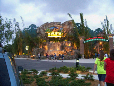 The new T-Rex in the Downtown disney Marketplace