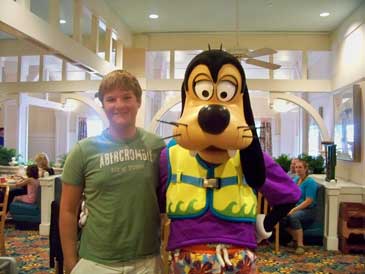 Andrew age 15 with Goofy