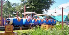 Goofy's Barnstormer roller coaster.