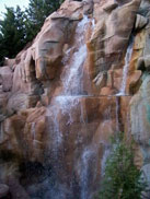 Waterfall located in the canada Pavilion at Epcot.