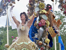 Beauty and the Beast float in Celebrate Dreams parade