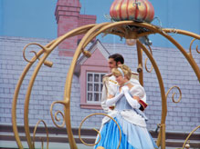 Cinderella on her carraige in the Celebrate Dreams Come True Parade