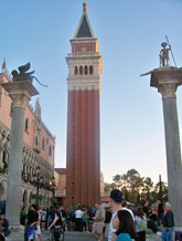 The bell tower in the Italy pavilion at Epcot.