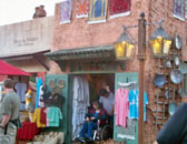 One of the shops in the morocco pavilion at Epcot.