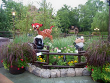 Bambi and Friends topiary located in Canada at Epcot