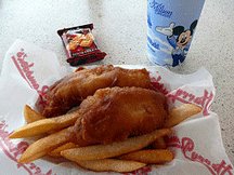 Fish and Chips at the Yorkshire County Fish Shop in England, Epcot, Walt Disney World 