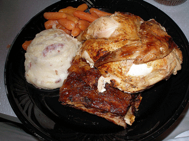 1/2 Chicken and BBQ Rib Combination at Cosmic Ray's at Magic Kingdom, Walt Disney World 