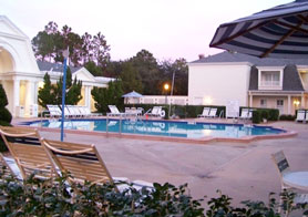 The quiet pool at The Boardwalk Inn