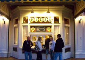Spoodles Pizza window located on Disney's Boardwalk