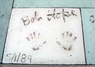 Bob Hope hand prints outside the Grauman's Chinese Theater at Disney's Hollywood Studios