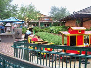 The train at Downtown Disney Marketplace