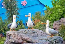 These Seagulls greet you as you enter the Nemo and Friends Pavilion